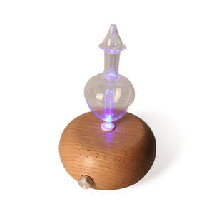 Echt Hout & <span class=keywords><strong>Lamp</strong></span> Natuurlijke Pure Glas Essentiële Olie Vernevelaar <span class=keywords><strong>Diffuser</strong></span> voor Spa & Thuis - Product Image 4