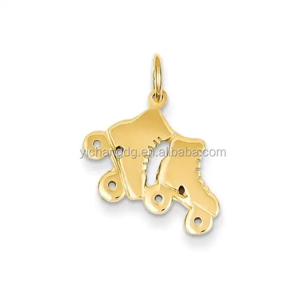 Stainless Steel Jewelry Display, Stainless Steel Gold Roller Skates Pendant