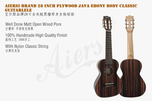 OEM ODM Custom logo Aiersi Brand Java Ebony 6 <strong>String</strong> Guitarlele Portable <strong>Small</strong> Travel Guitar Ukulele <strong>String</strong> Music <strong>Instrument</strong> - Product Image 2