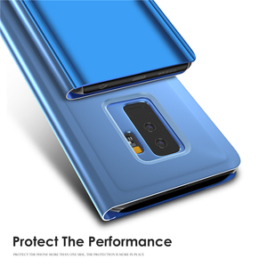 <span class=keywords><strong>Coque</strong></span> de téléphone portable rabattable, en cuir, avec effet miroir et plaquée or, pour <span class=keywords><strong>Samsung</strong></span> Galaxy <span class=keywords><strong>S9</strong></span> <span class=keywords><strong>S9</strong></span> <span class=keywords><strong>Plus</strong></span>, fenêtre intelligente - Product Image 2