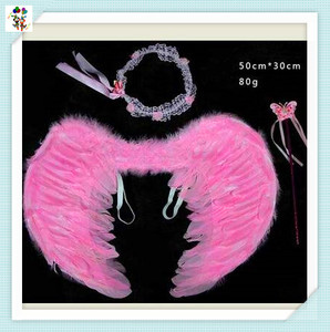 Đạo Cụ Chụp Ảnh Thủ Công Trang Phục Dự Tiệc Cánh Thiên Thần Lông Vũ Lớn Màu Hồng Nóng Bỏng HPC-2397 - Product Image 4