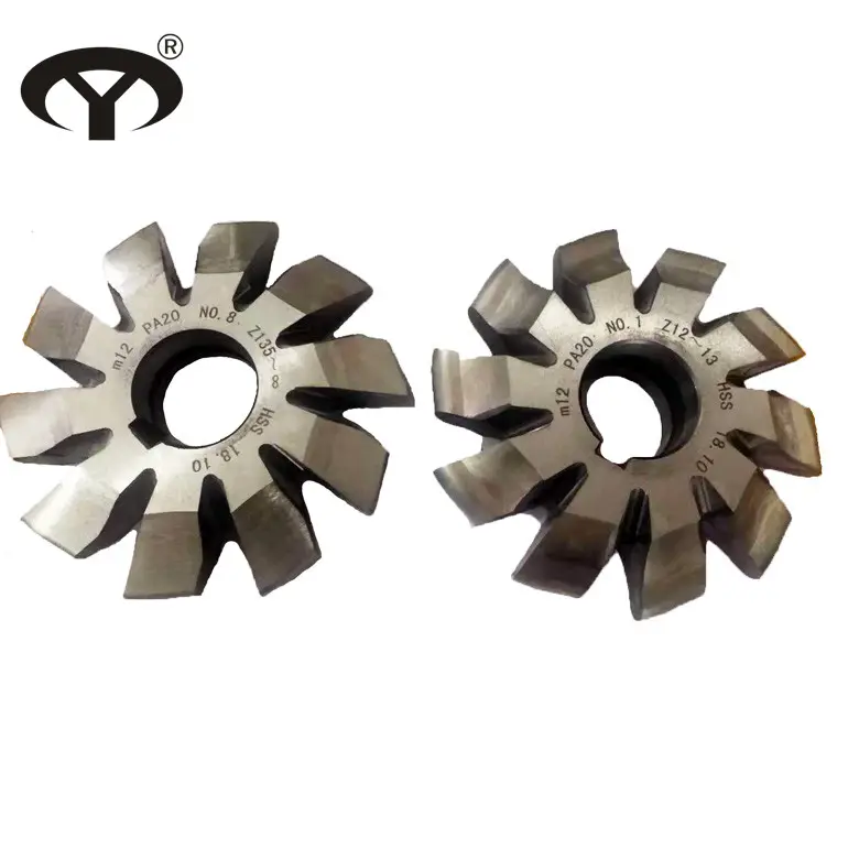HSS M2 involute gear milling cutter set of 8pcs for module 2 with metric hole