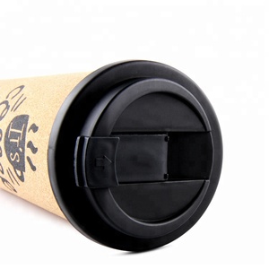 Taza de café de plástico de corcho reutilizable, taza de café portátil <span class=keywords><strong>con</strong></span> tapa, promoción de nuevos productos - Product Image 4