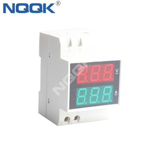 Voltmeter Ammeter AC Digital Dua Tampilan, Rel DIN 220V 380V 100A