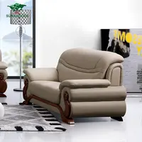 Alibaba, proveedor de China, diseños de sofás de madera de teca, sofá de fábrica de cuero
