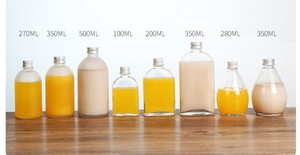 Wholesale Beverage Flat Square Clear Glass 50ml 100ml Juice <strong>Bottle</strong> <strong>200ml</strong> - Product Image 5