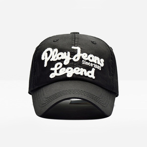2016 <span class=keywords><strong>a</strong></span> granel venta hombres negros clásicos gorras de béisbol con <span class=keywords><strong>el</strong></span> logotipo de letras respaldo ajustable - Product Image 2