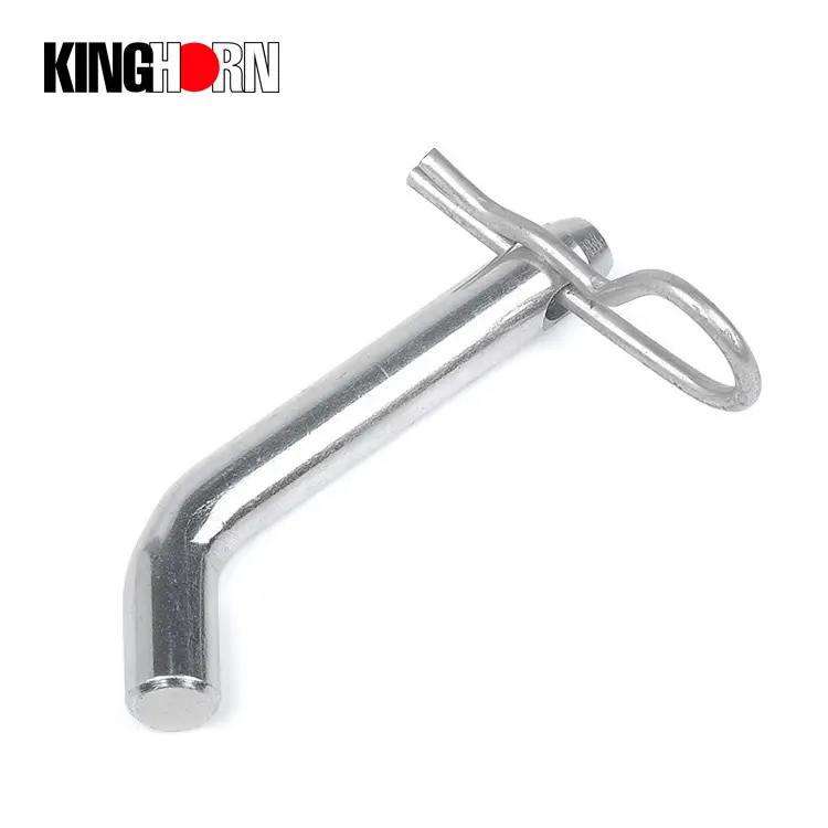 5/8" Vehicle hitch Pin and Clip, 1/2" trailer pins and clips silver chrome or zinc plating finish