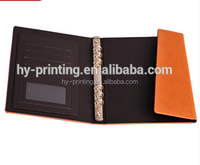 Carpeta de anillas de cuero, cuaderno de tapa dura, fabricante