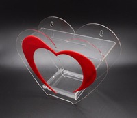 Herzform Farbe Acryl Spende Aufbewahrung sbox mit Schloss
