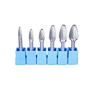 TOPON pointed end <strong>clinder</strong> carbide cutting rotary files bur <strong>head</strong> tree conical shape arc pointed nose - Product Image 1