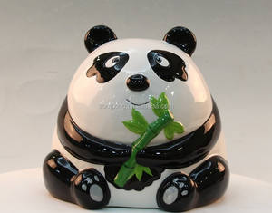 จีนยักษ์แพนด้าความจุขนาดใหญ่เซรามิกกระปุกออมสินสำหรับของขวัญ - Product Image 3