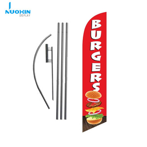 لافتة شاطئية مخصصة لكلاب "هوت دوج" للإعلان على شكل ريشة متأرجحة بعلم للرقص على الشاطئ - Product Image 2