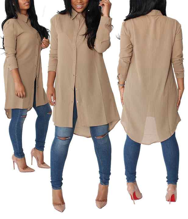 long chiffon blouse