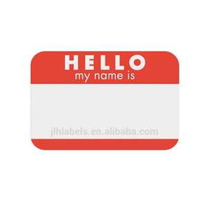 Etiquetas 3 "x 4" Hola mi nombre <span class=keywords><strong>es</strong></span> auto-stick insignia, rollo de 500 etiquetas, pegamento permanente - Product Image 1
