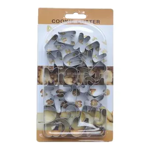 Thép Không Gỉ Số Lượng Lớn Tùy Chỉnh Kim Loại Thư Bảng Chữ Cái Cookie Cutter Set