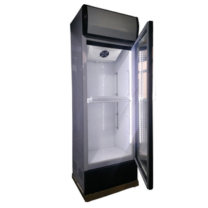 Refrigerador comercial con puerta de vidrio, nevera vertical, escaparate de bebidas blandas
