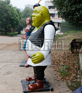 Estatua de <span class=keywords><strong>Shrek</strong></span> de Fibra de Vidrio Personalizada en Venta, ESCULTURA, Arte y Coleccionable de Ciudad Dinosauria, Personaje Artificial de TV y Cine, LCDW000035 - Product Image 1