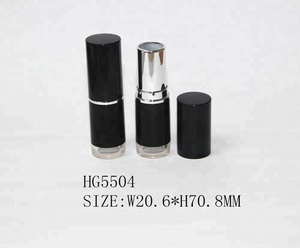 Kemasan Make Up Plastik Lipstik Hitam Berbentuk Bulat dengan Bagian Bawah Bening - Product Image 3