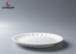 Chaoda conjunto de jantar de china 6-14 polegadas, baratos, branco, hotel, porcelana, prato de chrysantemum, cerâmica, forma de estrela, placa de cerâmica