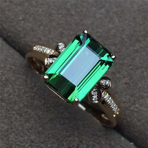 <span class=keywords><strong>Bangkok</strong></span> gouden sieraden 18 k goud Zuid-afrika real <span class=keywords><strong>diamond</strong></span> natuurlijke toermalijn ring voor vrouwen ringen vrouwelijke - Product Image 5