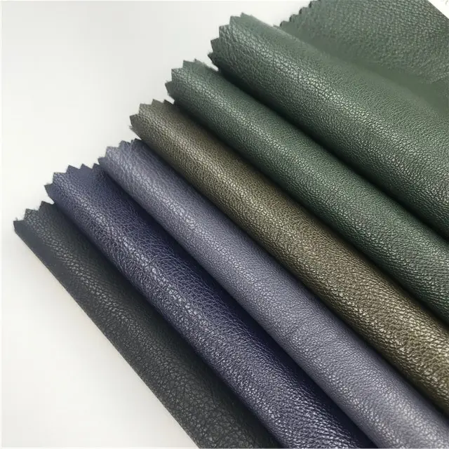 100% polyester Pu dệt da vải tổng hợp Nhân Tạo vải ngoại quan lông thú giả vải cho hàng may mặc và giày sử dụng