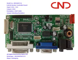 Full HD VGA DVI a LVDS Universal LED Monitor LCD Placa de controlador de fábrica ShenZhen