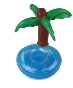 गर्मियों में स्विमिंग पूल अस्थायी Inflatable नारियल के पेड़ आकार कप पेय धारक
