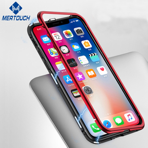 Magnética aluminio 9 H vidrio templado caso de la contraportada para el iphone X 8 8 más teléfono de la adsorción - Product Image 3