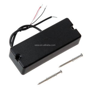 Black 5-String Bass Guitar Soapbar <span class=keywords><strong>Pickup</strong></span> Passive Bridge & <span class=keywords><strong>Neck</strong></span> <span class=keywords><strong>Pickup</strong></span>, Also haben gute balance,4 Wire,M006 - Product Image 1