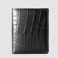 Buaya Kulit Pendek Dompet Luxury Crocodile Leather RFID Dompet untuk Pria