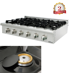 6 burners stainless steel commercial range tops/gas over the top cooktop