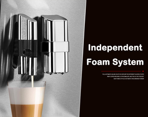 Appareil à café expresso, avec boîtier en acier inoxydable, en argent et noir, pour cappuccino, meilleur produit et action à lait - Product Image 4