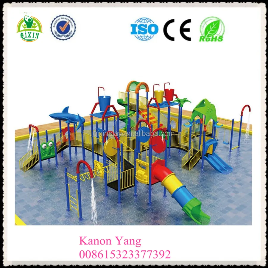 Wasserrutsche LLDPE kunststoff mini wasserpark für kinder wasserpark design build QX-18078A