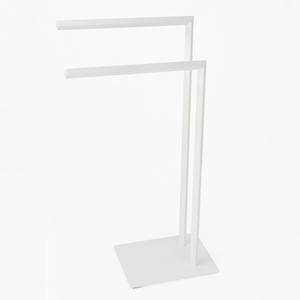 Calentador de toallas cromado de hierro en forma de X de 2 tonos elegante de marca - Product Image 3