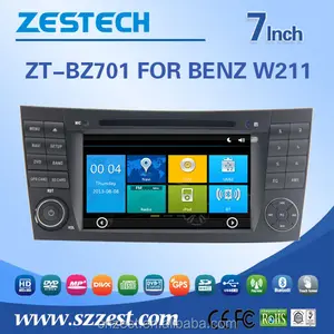 Shenzhen zestech mobil multimedia untuk mercedes benz w211 radio mobil dengan layar sentuh dvd player gps radio