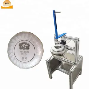 Manual soap pleat plastic Stretch film soap wrapping machine round hotel soap packing machine price in india