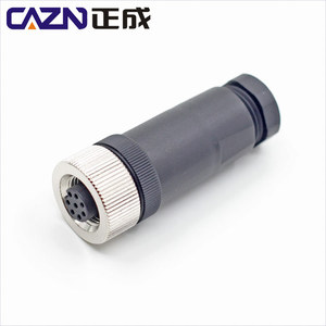 กันน้ำ Fieldwire M12ประกอบพลาสติกตรง3 4 5 8ขา M12เชื่อมต่อ