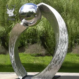 Contemporary art garden sculpture stainless steel sculpture for outdoor city decoration