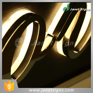 Outdoor aço inoxidável Backlit personalizado luzes LED carta sinais com acrílico Backing - Product Image 3