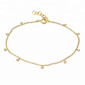 Gemnel Trang Sức Cơ Thể Hawaii Vòng Chân Đá Cz Kim Cương Viền Vàng 18K Bạc 925 Thiết Kế Vòng Tay Quần Vợt - Product Image 5