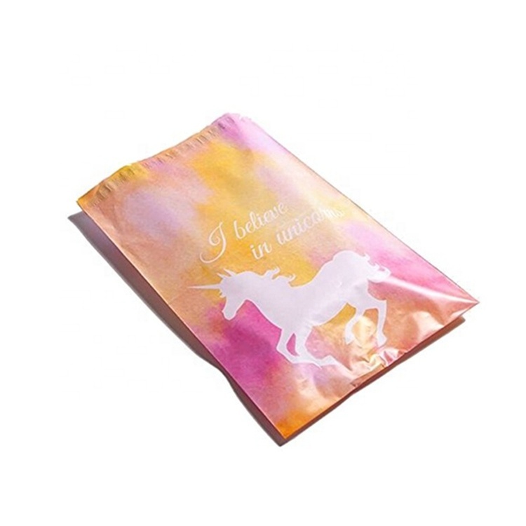 unicornio Rosa diseño de servicio de mensajería de envío venta al por mayor en los anuncios de polietileno bolsa 10x13