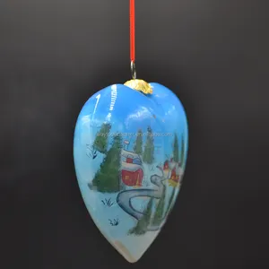 customized inside painting Christmas bauble hand painted by folk artist