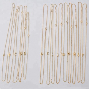 Cursiva personalizada 26 letras a-z encanto colgante lateral 925 plata esterlina chapado en oro collar inicial