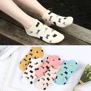 Socquettes mignonnes pour les femmes, motif chat, pour les filles