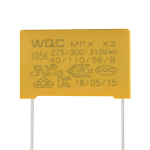 Condensador MKP x2 1.0uf k 310v mpx 105k 275vac Condensador x2 Condensadores de Película de Poliéster de Seguridad Tipo Caja Amarilla VDE CE - Product Image 1