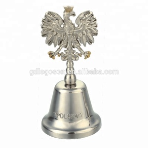 Vintage Hand Held Brass <strong>Dinner</strong> <strong>Bell</strong> Dzwonek Polland Eagle Souvenir <strong>Dinner</strong> <strong>Bells</strong>