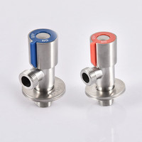 G1/2 vanne d'arrêt d'angle 304 vanne en nickel brossé en acier inoxydable