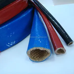 Hortum düzenekleri boru boru kablolama kabloları erimiş sıçrama koruma silikon cam elyaf hortum koruyucu yanmaz kılıf