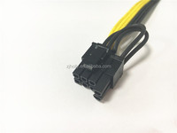 60 ، كابل طاقة GPU 6 + 2 دبوس إلى 6 دبوس 18awg PVC معزول للفيديو مع الكمبيوتر